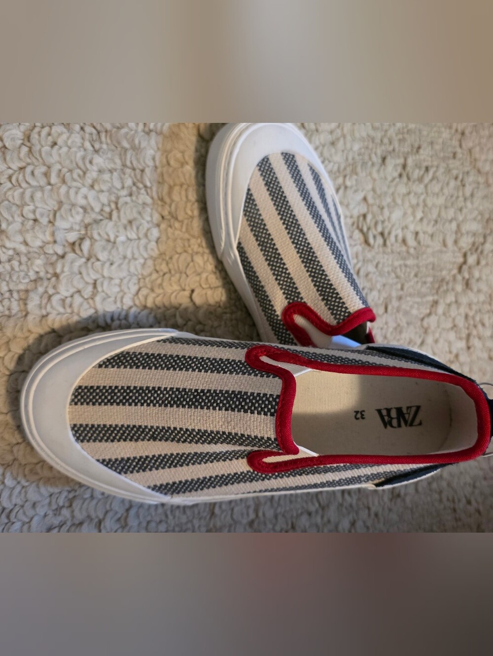 4/$67 Deal! Zara Kids NWT Striped Sneakers